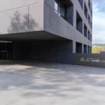 Infographic showing Laboratorio Echevarne at Clínica Sagrada Família in Barcelona with medical tests, prices, turnaround times, and booking options for travelers.