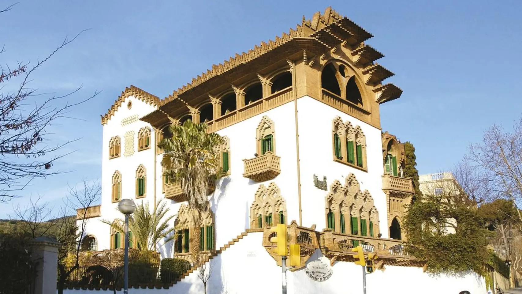 Asador de Aranda Tibidabo restaurant in Barcelona featuring historic Casa Roviralta architecture, traditional Spanish roast lamb, and luxury dining atmosphere near Tibidabo.