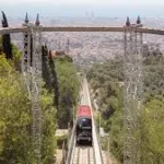 Manchón Tibidabo Barcelona travel infographic showing attractions, panoramic city views, transport tips, hidden gems, and local experiences in 2026.