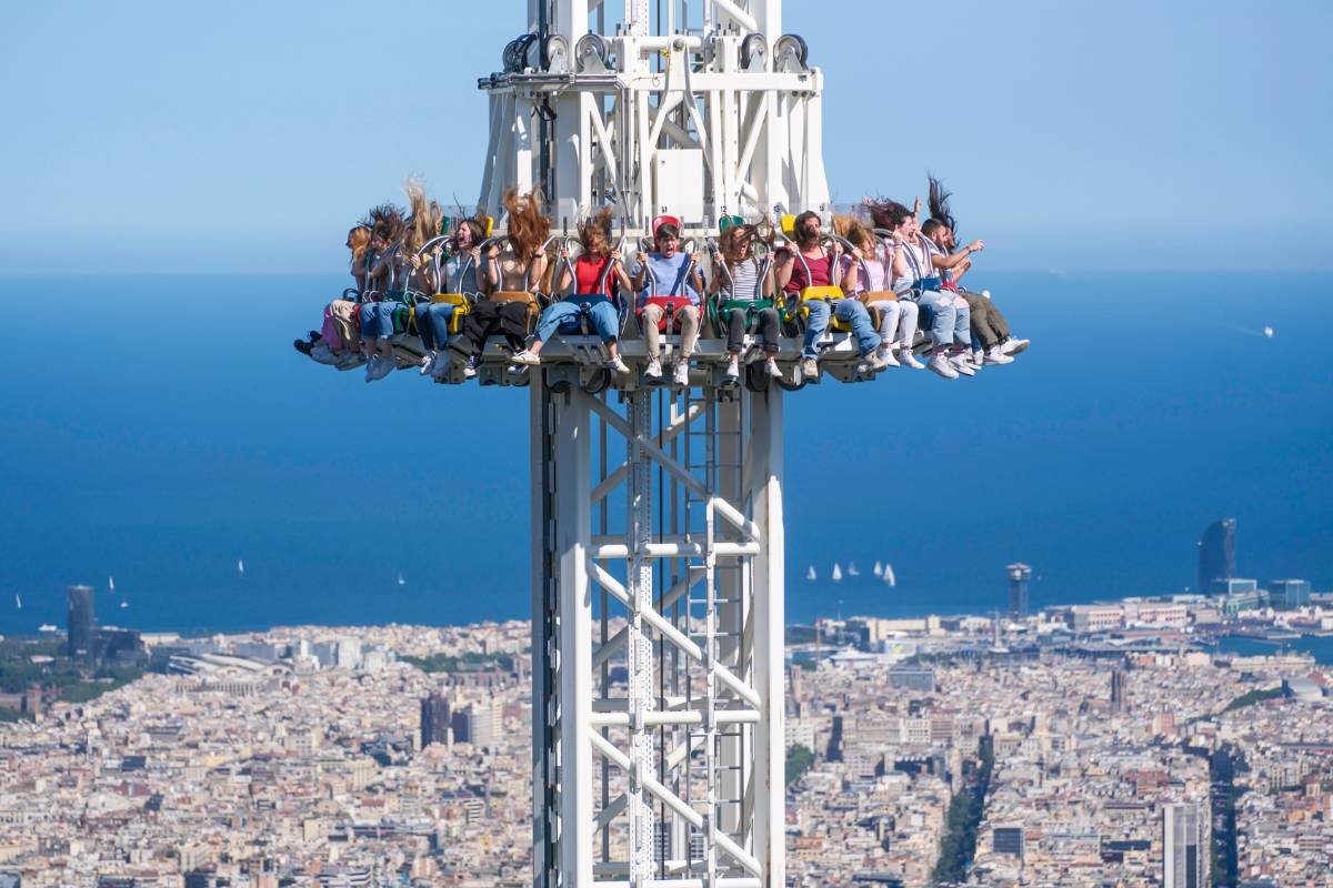 Tibidabo opening hours 2026 infographic showing schedule best times to visit and funicular timetable in Barcelona