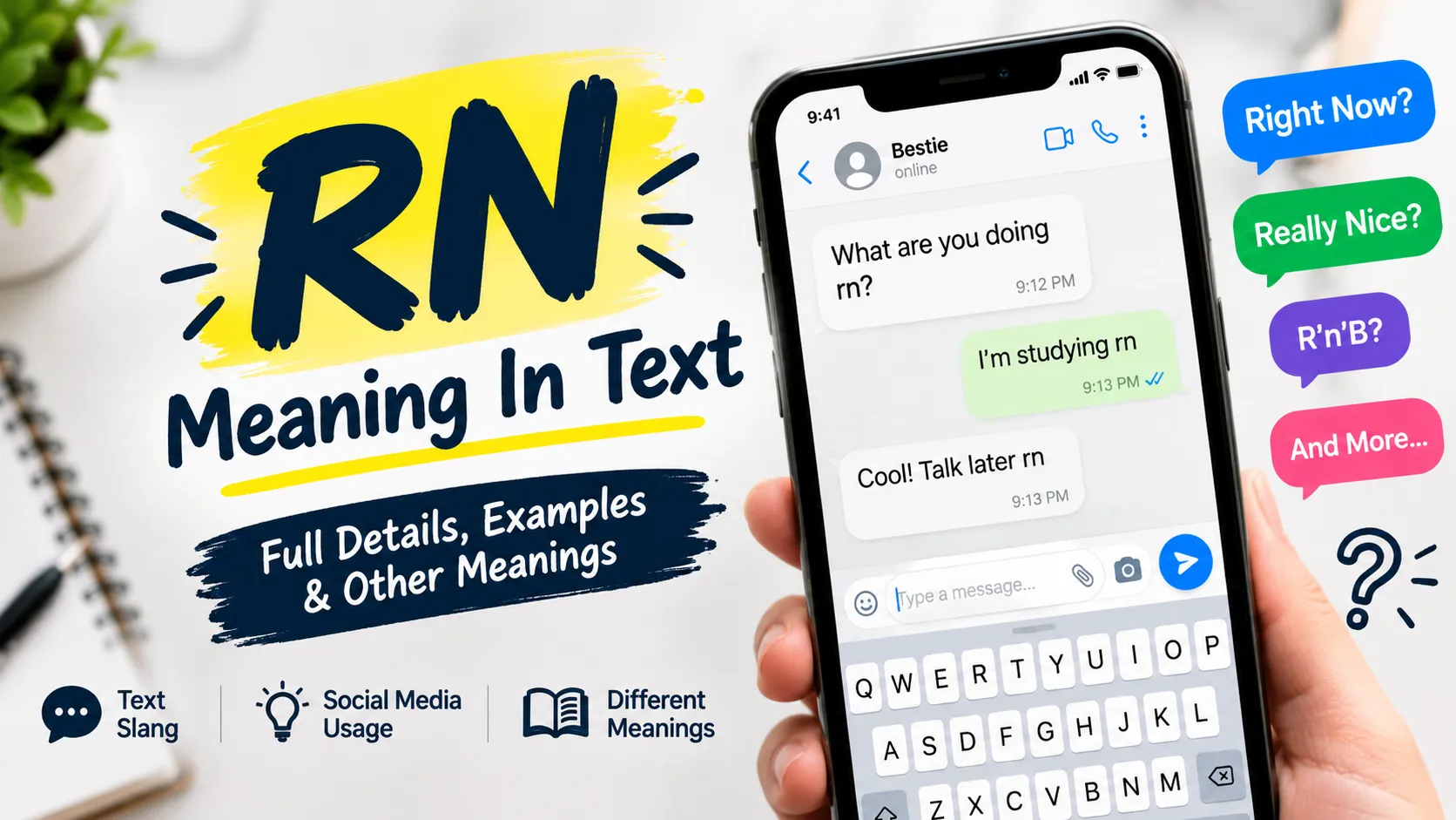 RN meaning in text