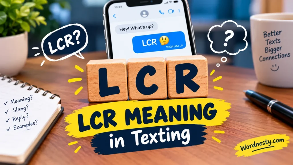 LCR meaning in texting